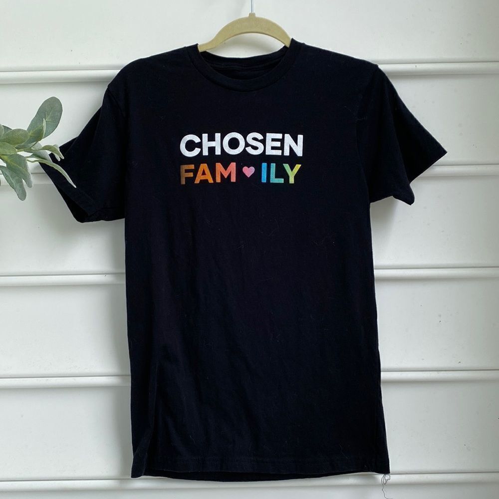 Chosen Family Limited Edition Graphic Rainbow Tee‎ Black Black Small